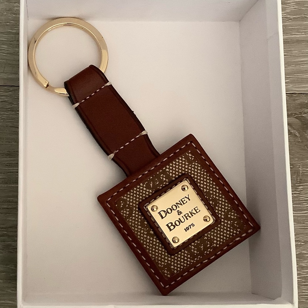 Dooney & Bourke Brown and Gold Keychain